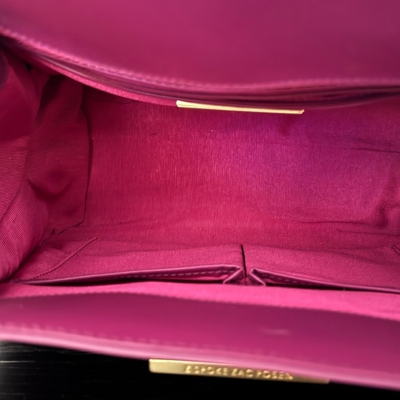 Zac Posen Leather Purple n Yellow Large Hand n Shoulder Bag. NWOT - Picture 9 of 17